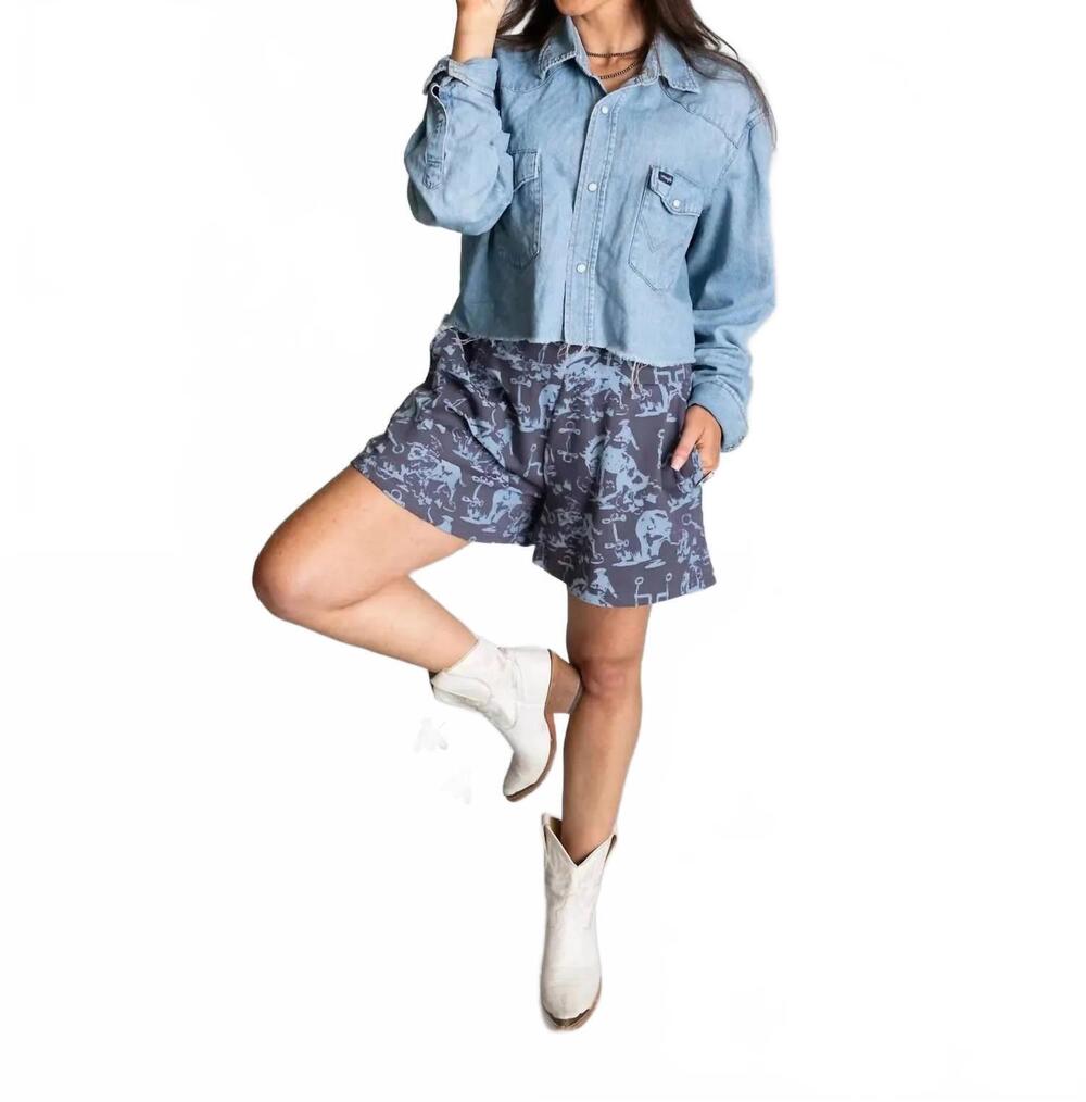 NEW 2FLYCO buck mid-rise shorts in blue